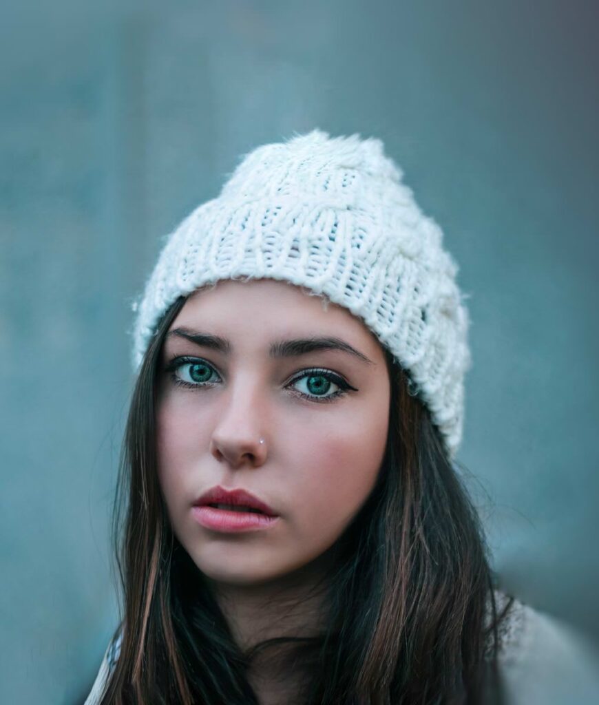 girl beauty knit cap nose headgear cap 1422017 pxhere.com