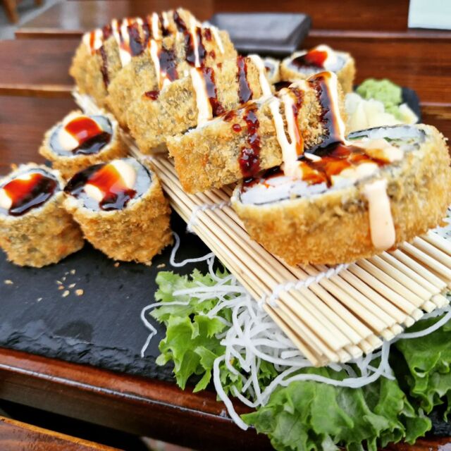 Treating myself with Sushi for my birthday.